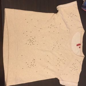 Medium beaded tan sweatshirt